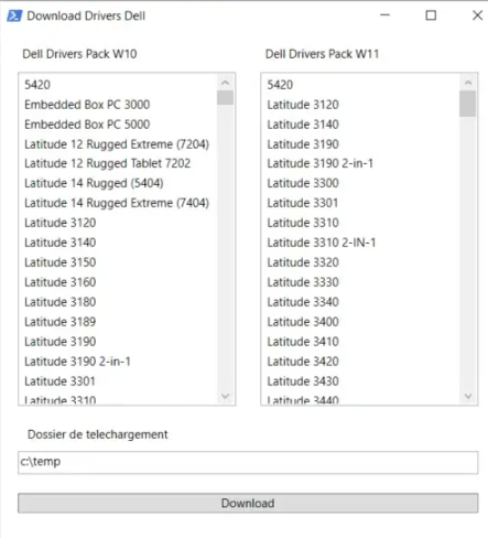 Dell Drivers GUI
